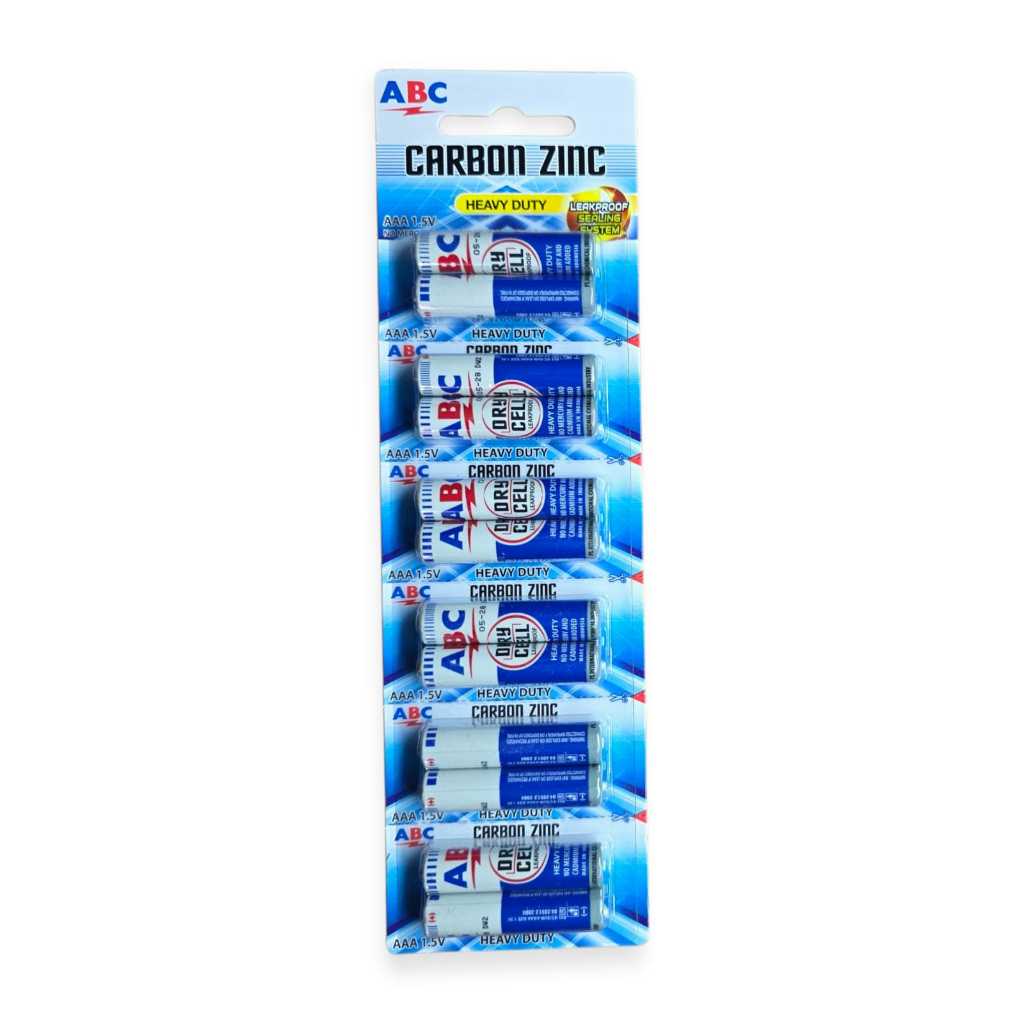 ( 1 RENCENG 12 PCS ) baterai ABC AAA / A3 CARBON batre remot tv remot AC  battery mainan ex 2028