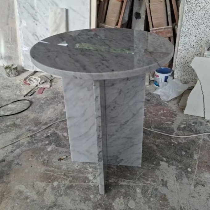 Meja Minimalis Marmer Carara | Meja Ruang Tamu | Meja Marmer Carara