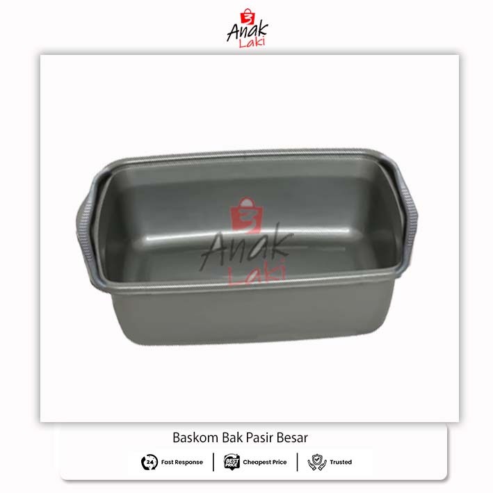 Bak Baskom Segi/Bak Tahu/Bak Pasir/Hidroponik/Baskom Kucing Plastik Ukuran Besar