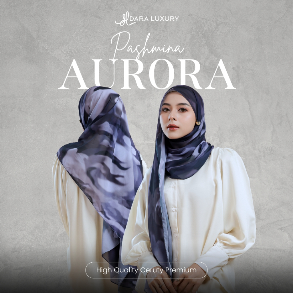 Pashmina Turki Aurora Ironless | Jilbab Anti Kusut Modern | Pashmina Aurora by Dara Luxury