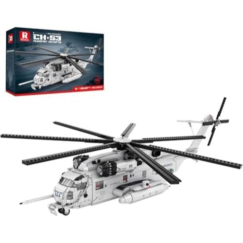 Reobrix CH-53 Helicopter Building Set 33037, Military Transport Helicopter Toy