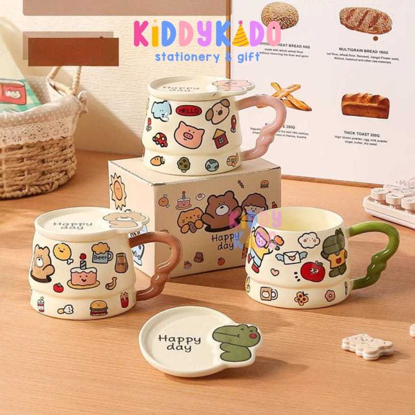 [KHUSUS BATAM] Mug keramik aesthetic model unik gelas keramik lucu