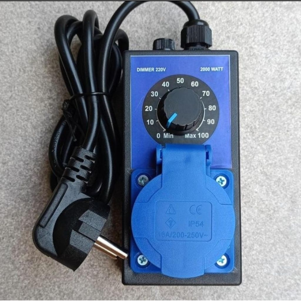 Dimmer AC 2000w Pengatur Kecepatan Motor Gerinda Dan Alat Listrik