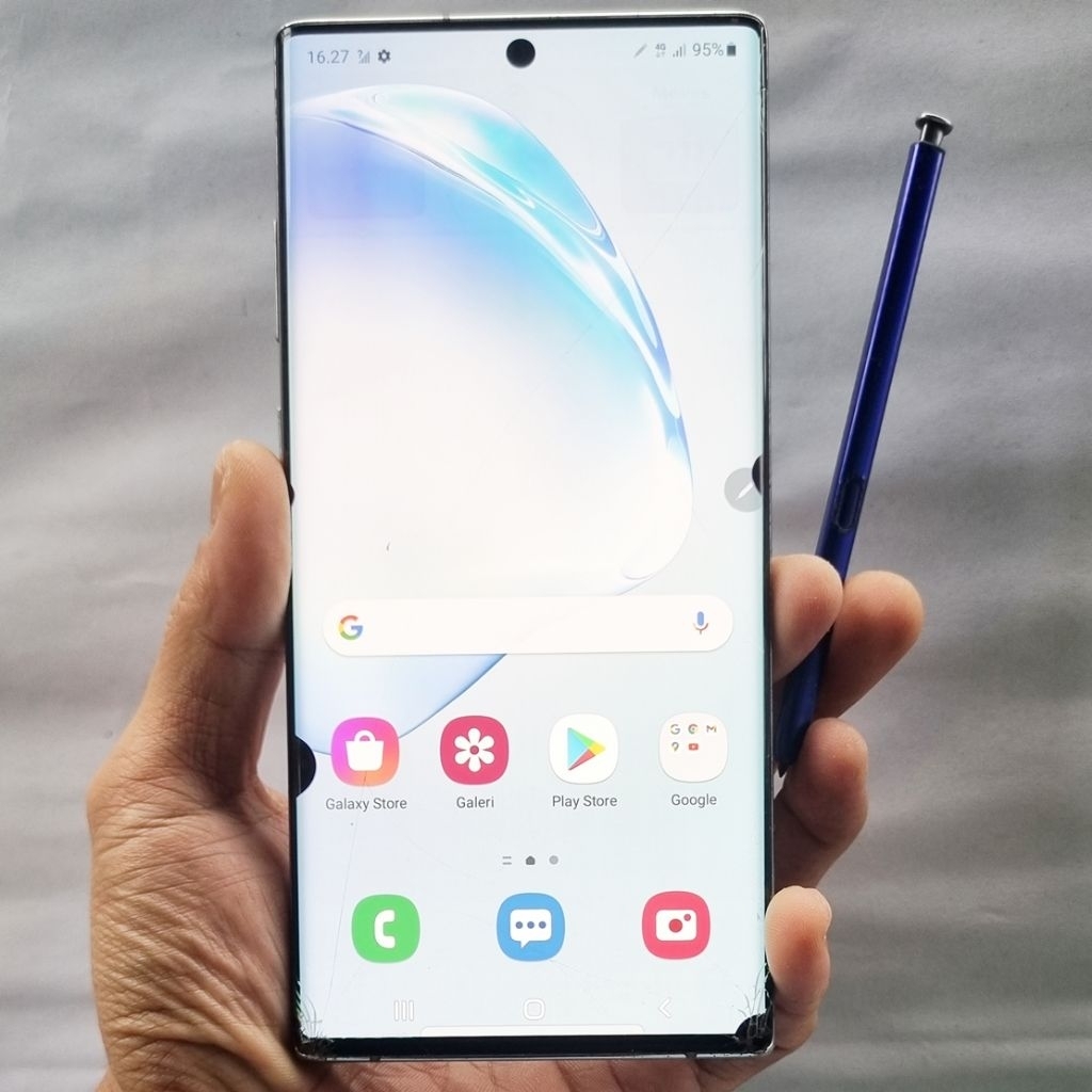 Handphone Hp Samsung Galaxy Note 10 Plus Second 12/256 GB NFC Eks Resmi Sein Original