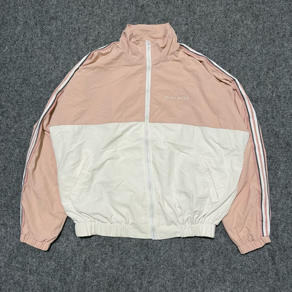 Jaket windbreaker Muahmuah two tone second