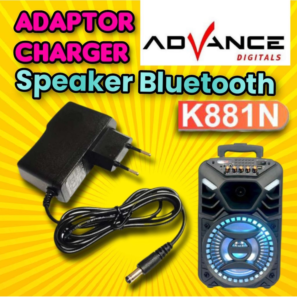 adaptor charger speaker aktif advance K881N