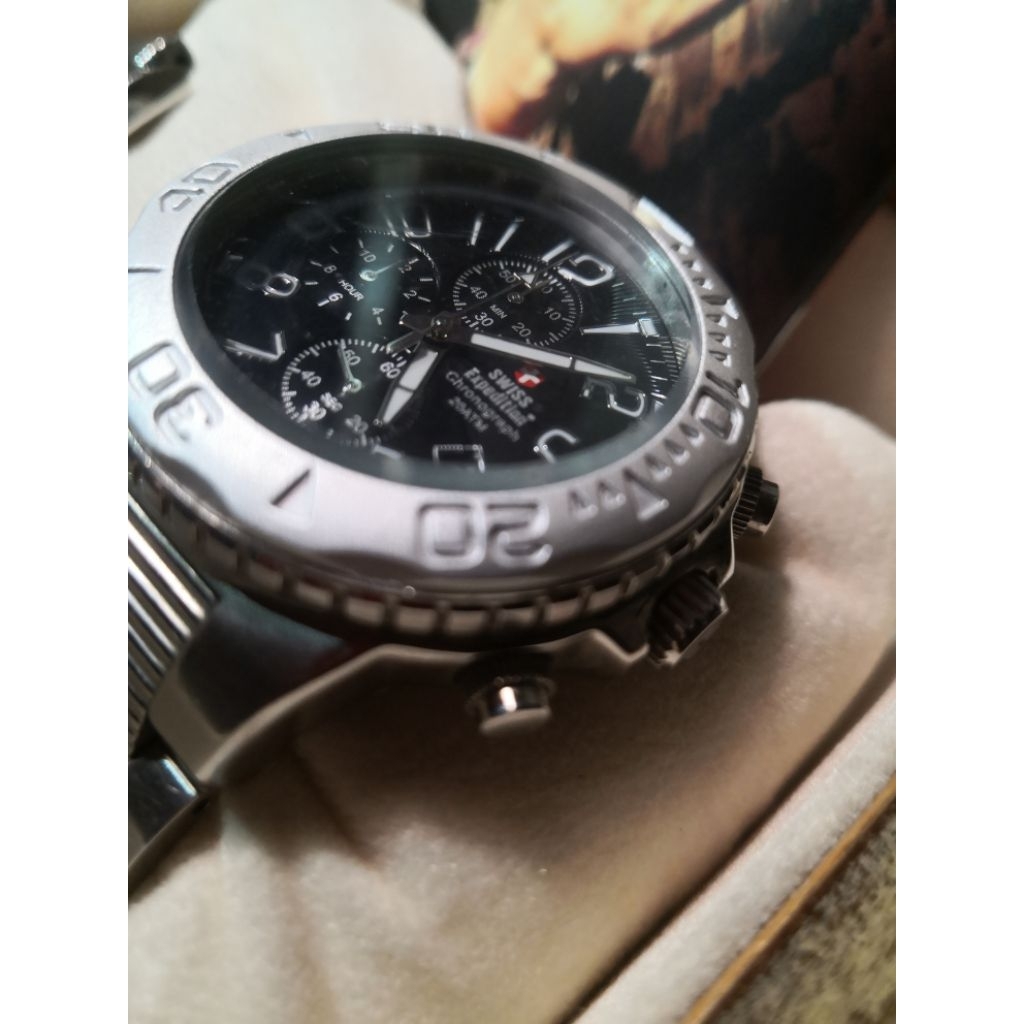 jam tangan vintage Swiss expedition diver chrono
