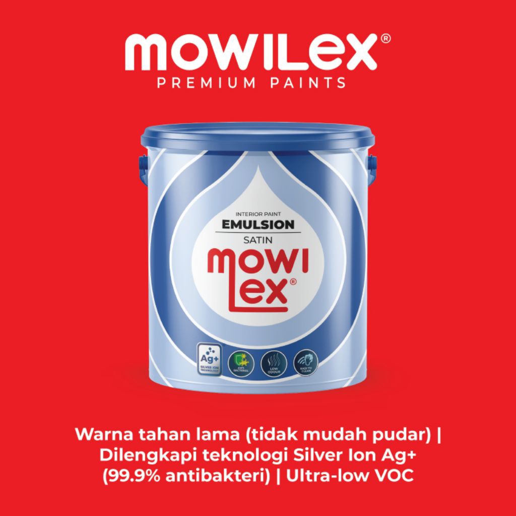 MOWILEX EMULSION SATIN E-100 PUTIH Cat Interior - 20Liter