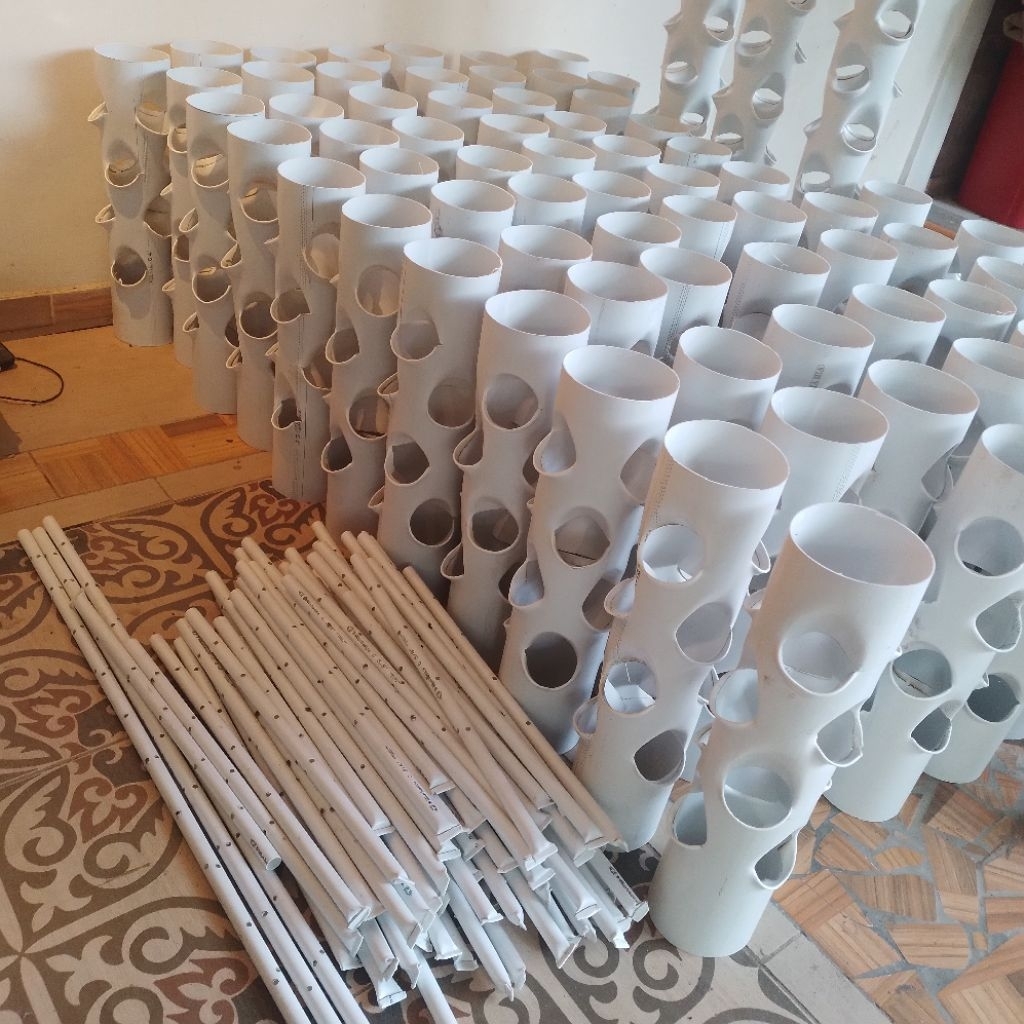 pot tower, verical garden, growingnpot vertikultur,  tower hidroponik, pot paralon vertikultur