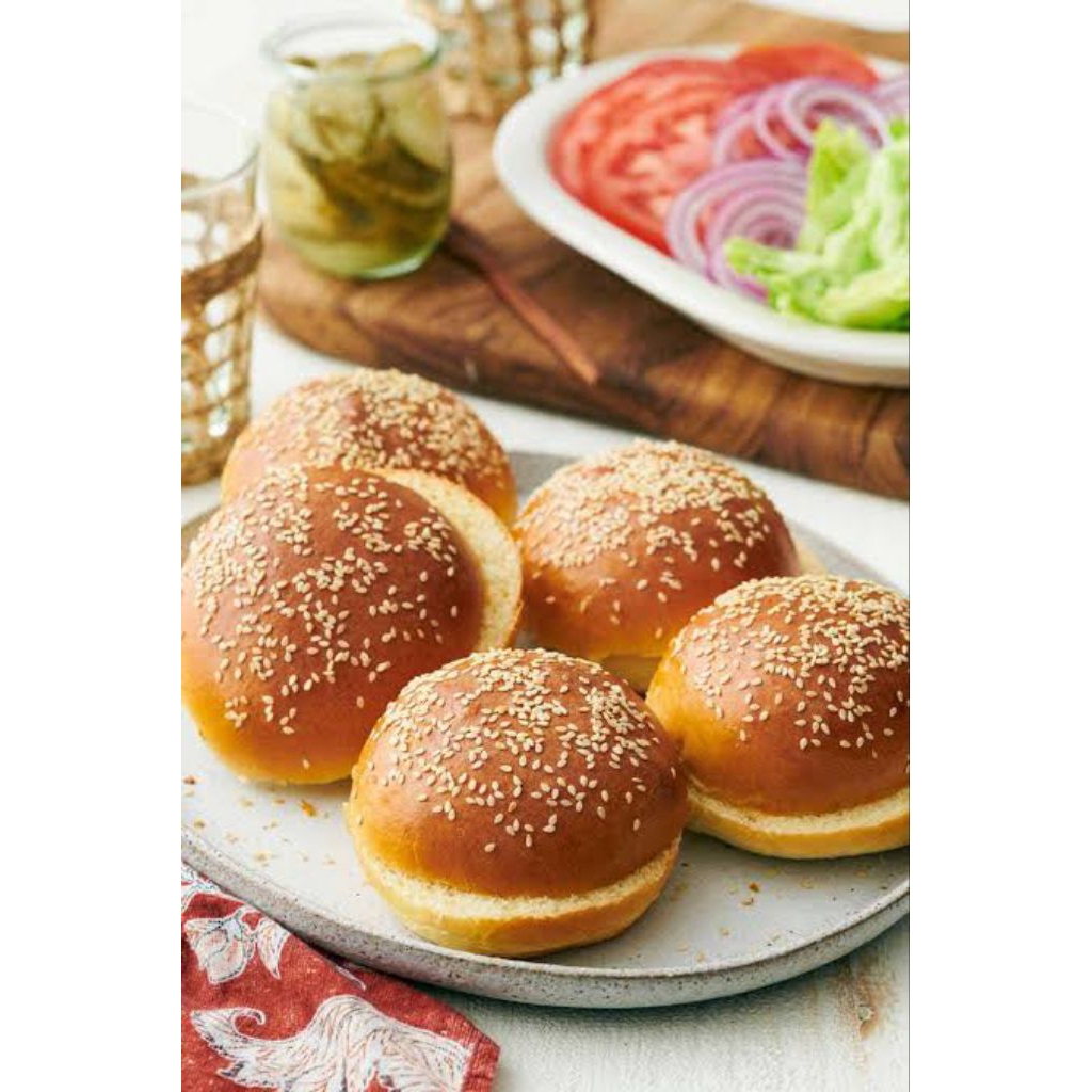 Roti burger, burger bun 10cm homemade, soft brioche burger bun