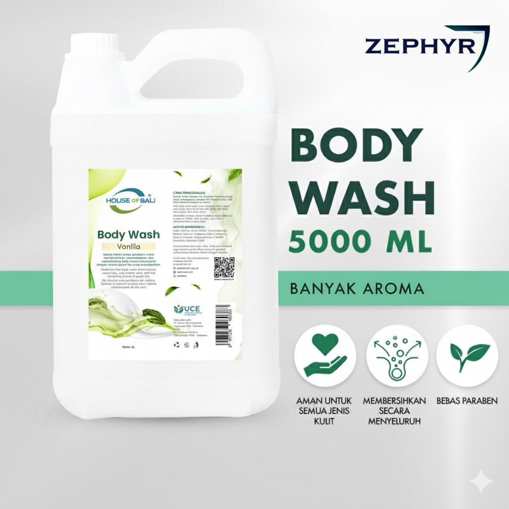 5Liter body wash sabun mandi cair - House of Bali, sabun cair, sabun mandi rumah tangga, sabun mandi