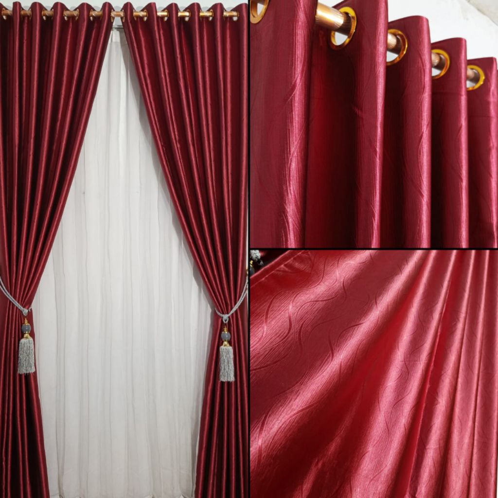 gorden blackout import glossy merah maroon