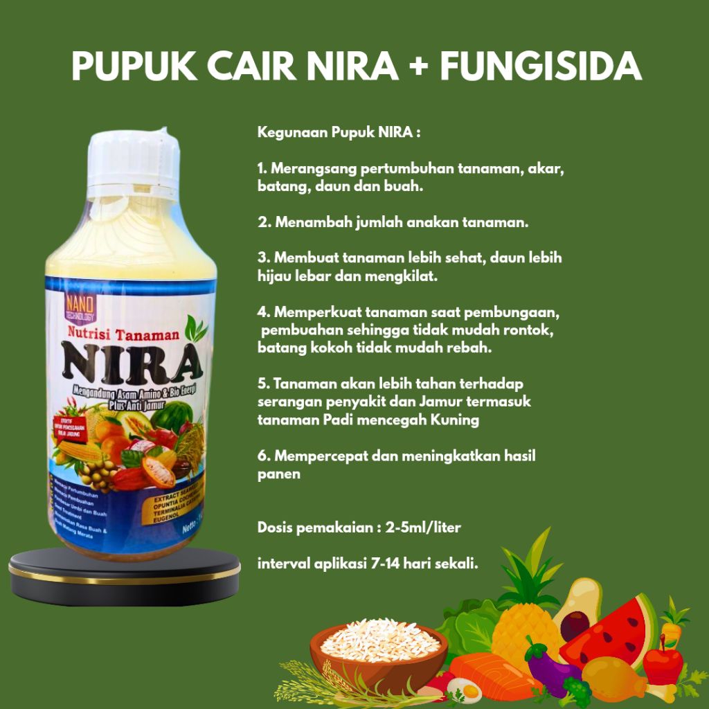 PUPUK NUTRISI NIRA CAIR LENGKAP + FUNGISIDA
