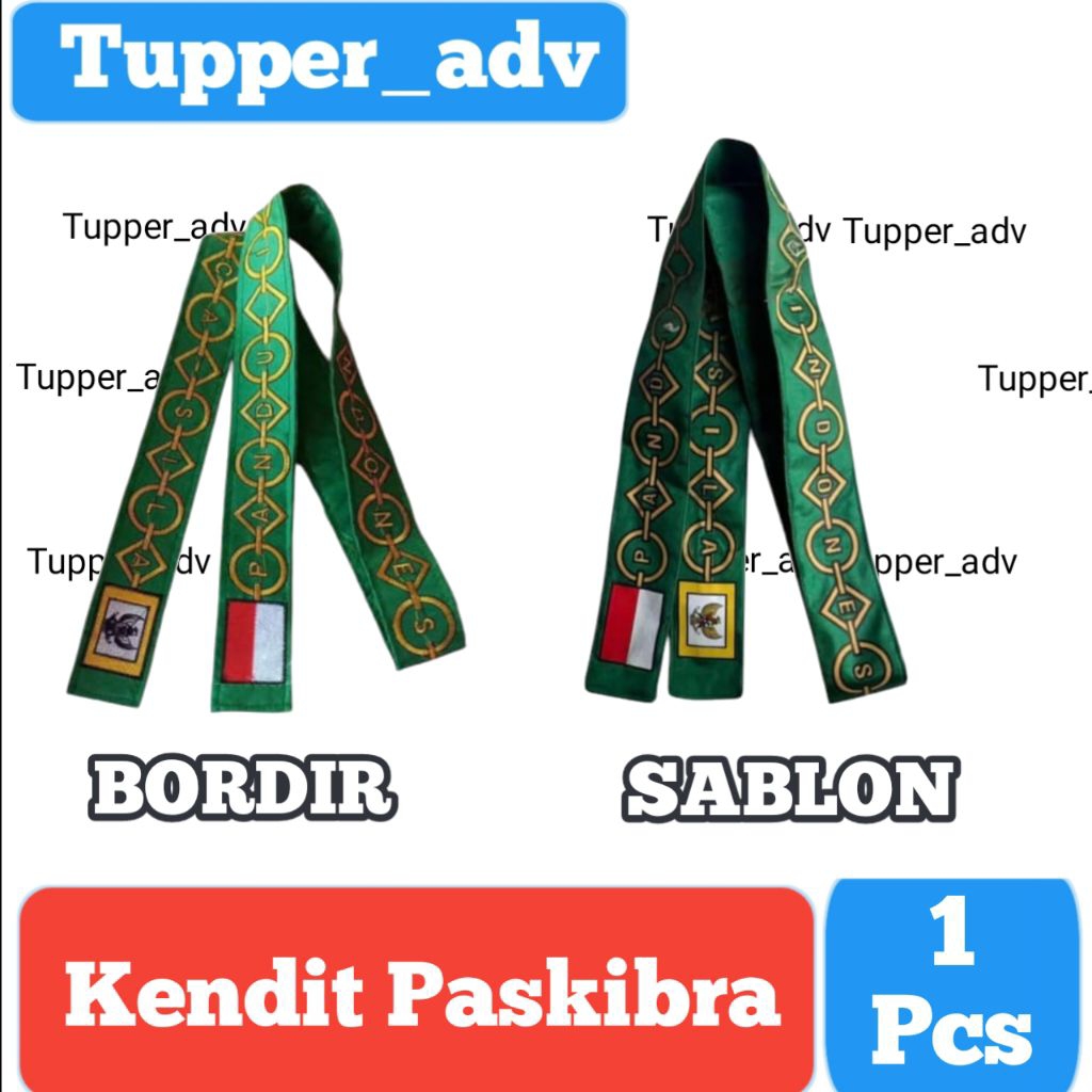 Kendit Paskibraka HIJAU Sablon & Bordir / Sabuk Kendit Paskibra HIJAU / Selendang Kendit HIJAU / Sel