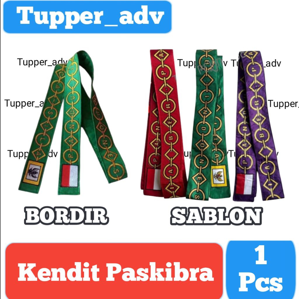 Kendit Paskibraka Sablon & Bordir / Sabuk Kendit Paskibra / Selendang Kendit / Selempang Paskibra