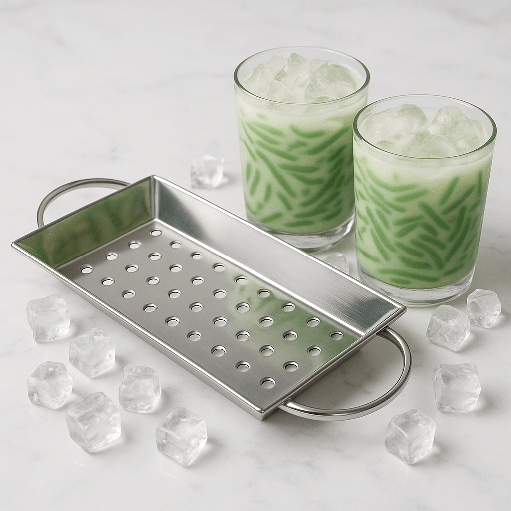 Cetakan Nampan Cendol Dawet Stainless Steel Anti Karat – Alat Cetak Cendol Manual Praktis Es Dawet S