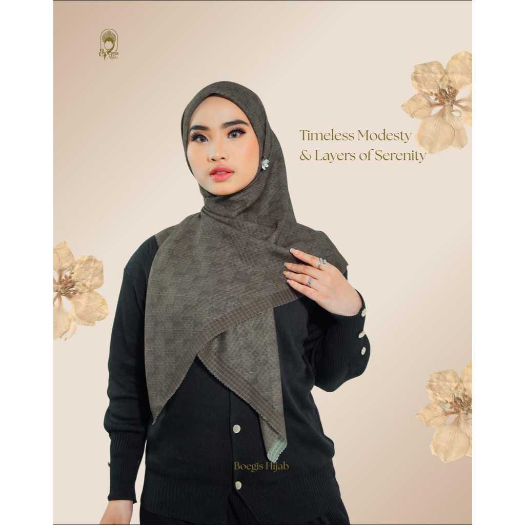 Hijab Segiempat Voal Premium Motif Waffel/Bugis Hijab Motif Venus - Jilbab Segiempat Premium/Dobby_N