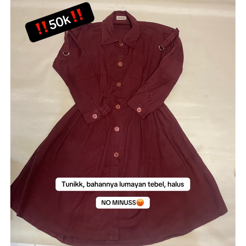 Preloved tunik cantik merah maroon
