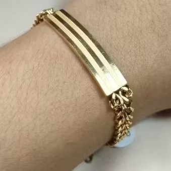 Gelang rantai plat gold | Titanium