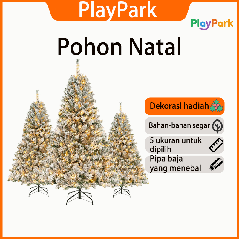 [Harga Promo Awal]PlayPark Pohon Natal Christmas Tree 2 Meter 1.5 Meter 1 Meter Model Baru Lengkap P