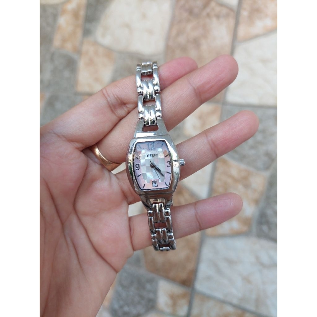 [PRELOVED] Jam Tangan Wanita Relic inner Pink (Mother of pearl)