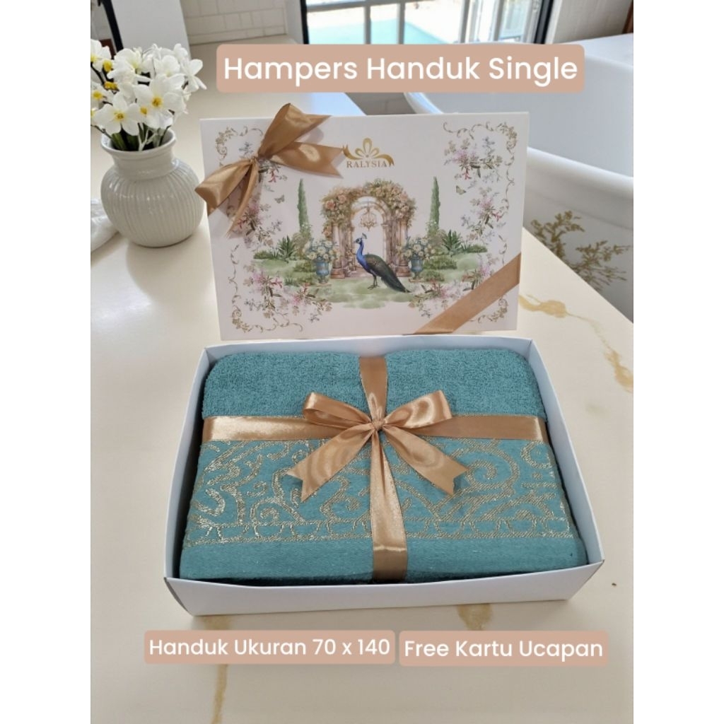 Hampers Handuk Box | Hampers Handuk Single | Souvenir Handuk ukuran 70x140 | Hampers Handuk Pernikah
