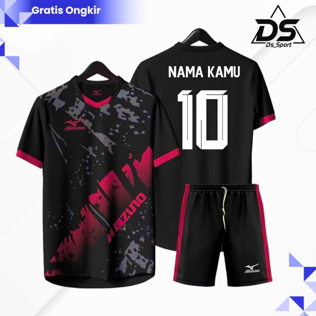 (MZ) baju voly sepak bola futsal bola tangkas motip Dayak Fri sablon nama nomor punggung 1,stel