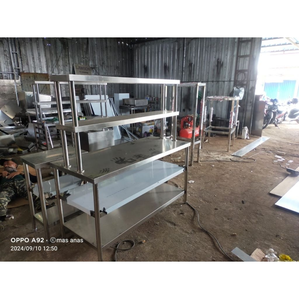 MEJA STAINLESS 5 TIERS 120X70X80/120X30X70