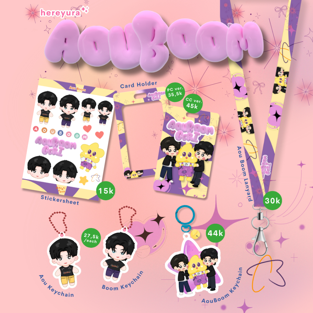 AouBoom Ceri Card Holder Lanyard Keychain Stickersheet Thaienthu GMMTV