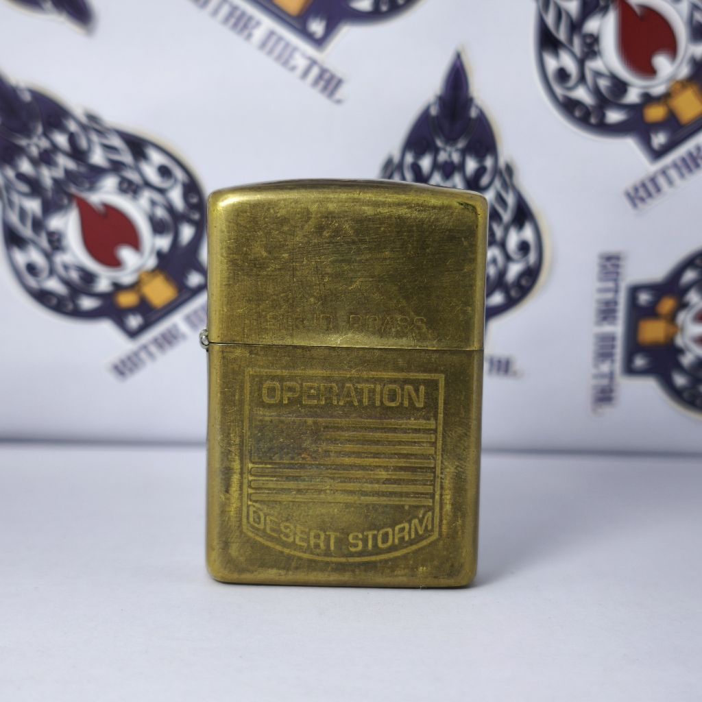 ZIPPO OPERATION DESERT STORM TAHUN 1992 - SOLID BRASS