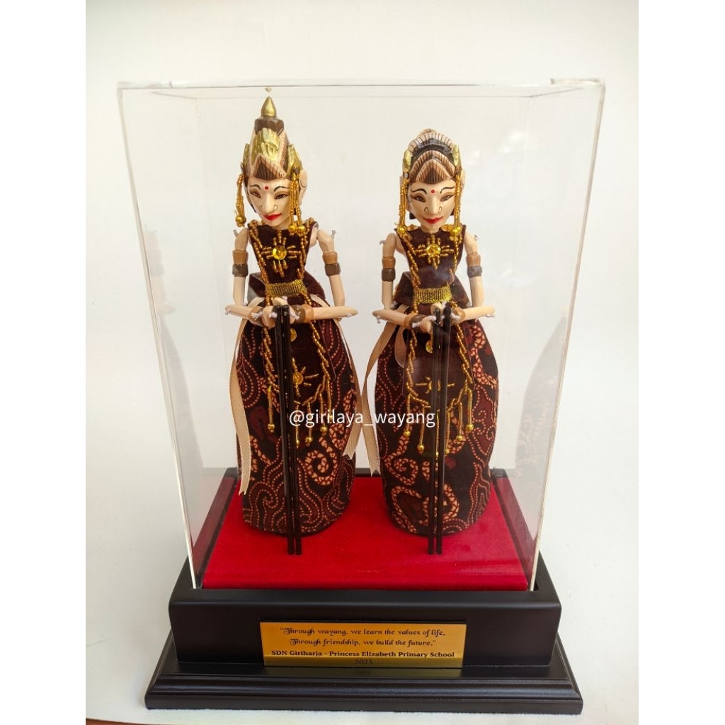 Wayang Golek Rama dan Sinta miniatur Base Acrylic
