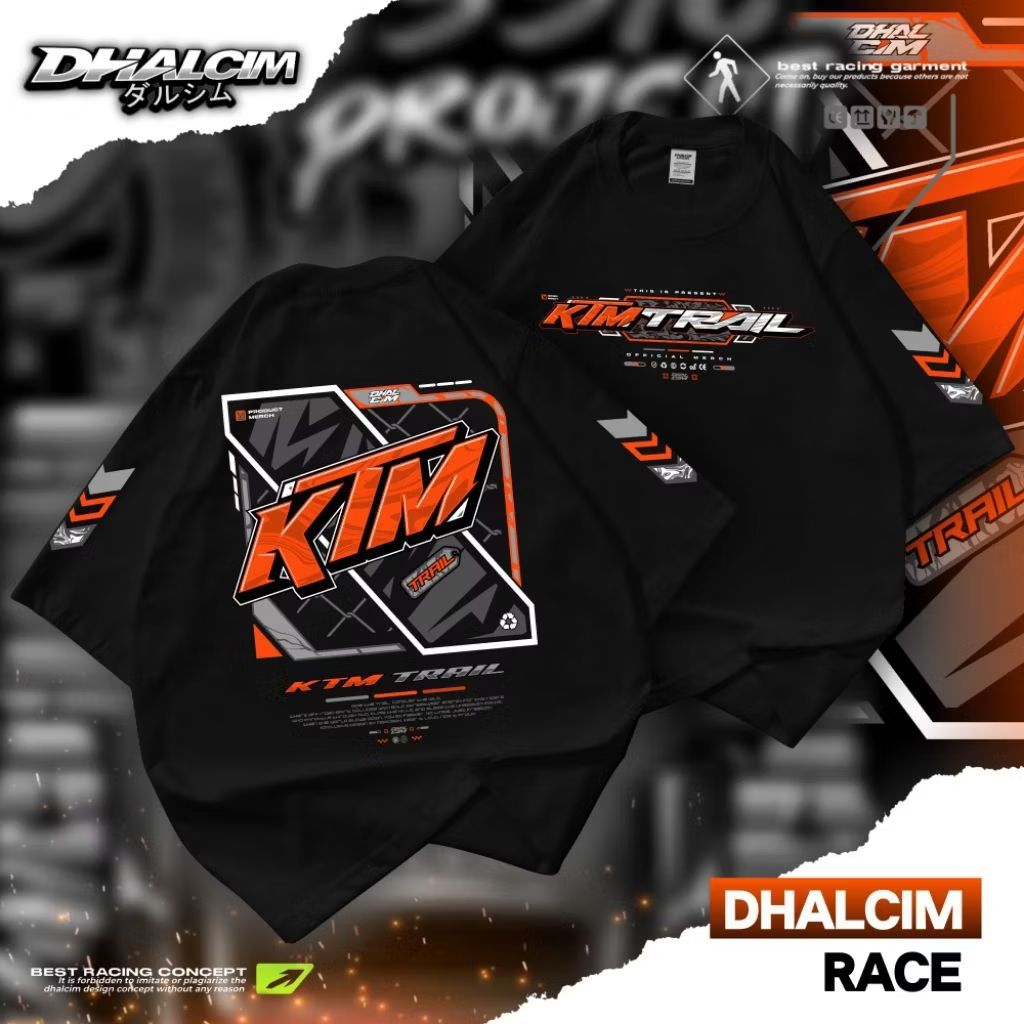 KAOS DISTRO KTM TRAIL RACING FUL COTTON 24S, KAOS DISTRO KTM RACING, KAOS KTM TRAIL, KAOS DISTRO RAC