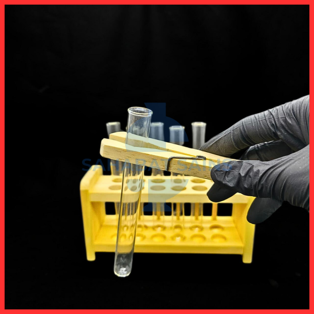 Test Tube Holder / Penjepit Kayu Tabung Reaksi Laboratorium – Alat Praktikum Kimia Biologi Farmasi u