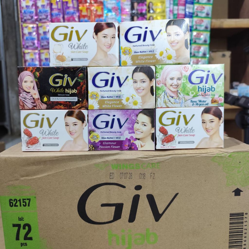 Paket Hemat Isi 8pcs GIV 72gr Sabun Mandi Batang Kemasan Hemat
