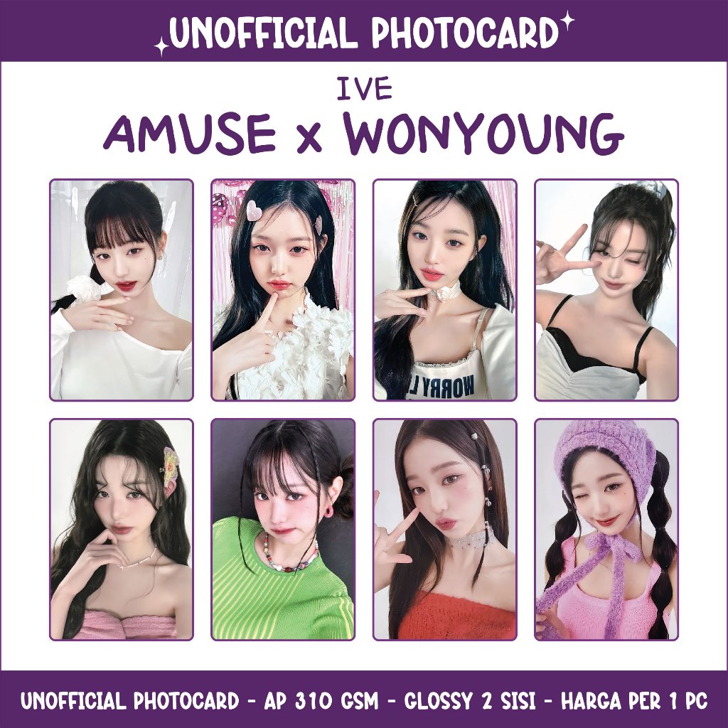 UNOFFICIAL PHOTOCARD IVE WONYOUNG - AMUSE