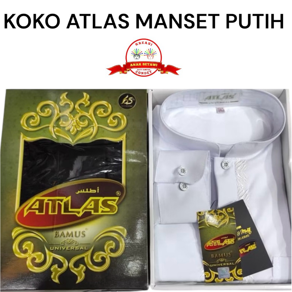 Baju Koko ATLAS UNIVERSAL LENGAN PANJANG KANCING ( ORIGINAL ATLAS )