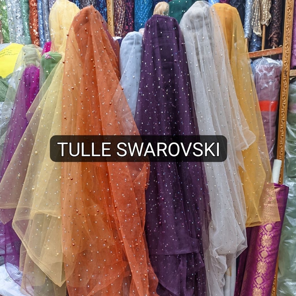 SWAROVSKI - Kain tile swarovski || tille stone swarovski || Tile Mutiara swarovski