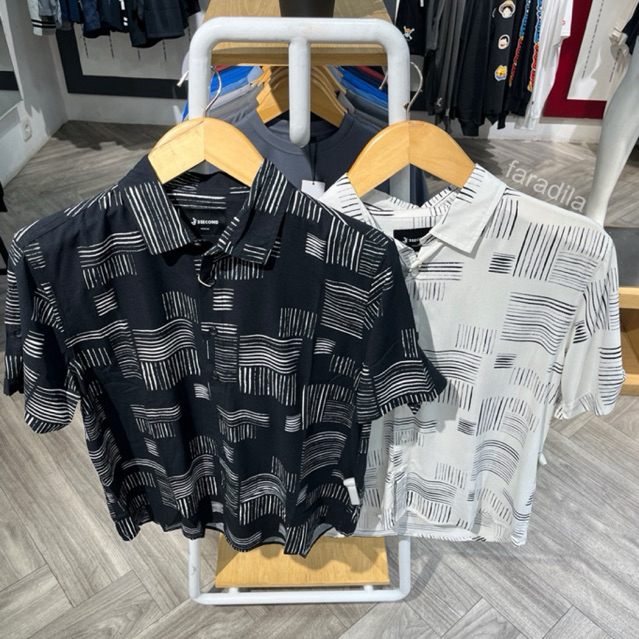 Kemeja 3Second Full Print 2 Warna Reguler Fit Best Seller