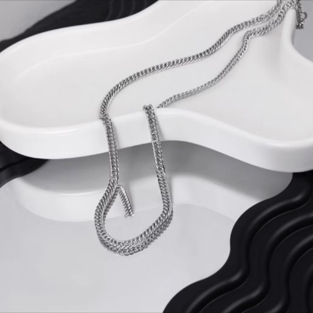 kalung rantai titanium kalung rantai korea kalung