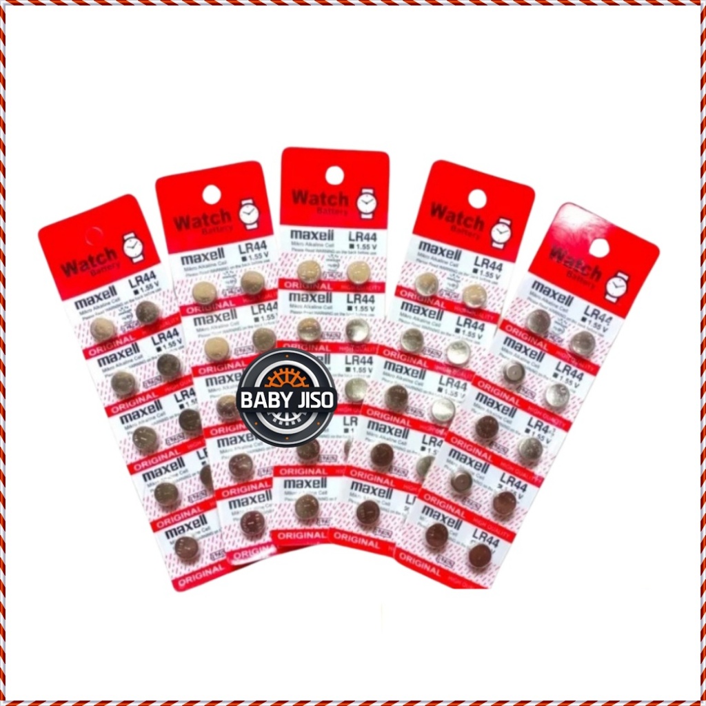 BJ PROMO Baterai Kalkulator Maxell Casio Citizern Kancing LR44 Original Maxel AG13l kecil Batre lase