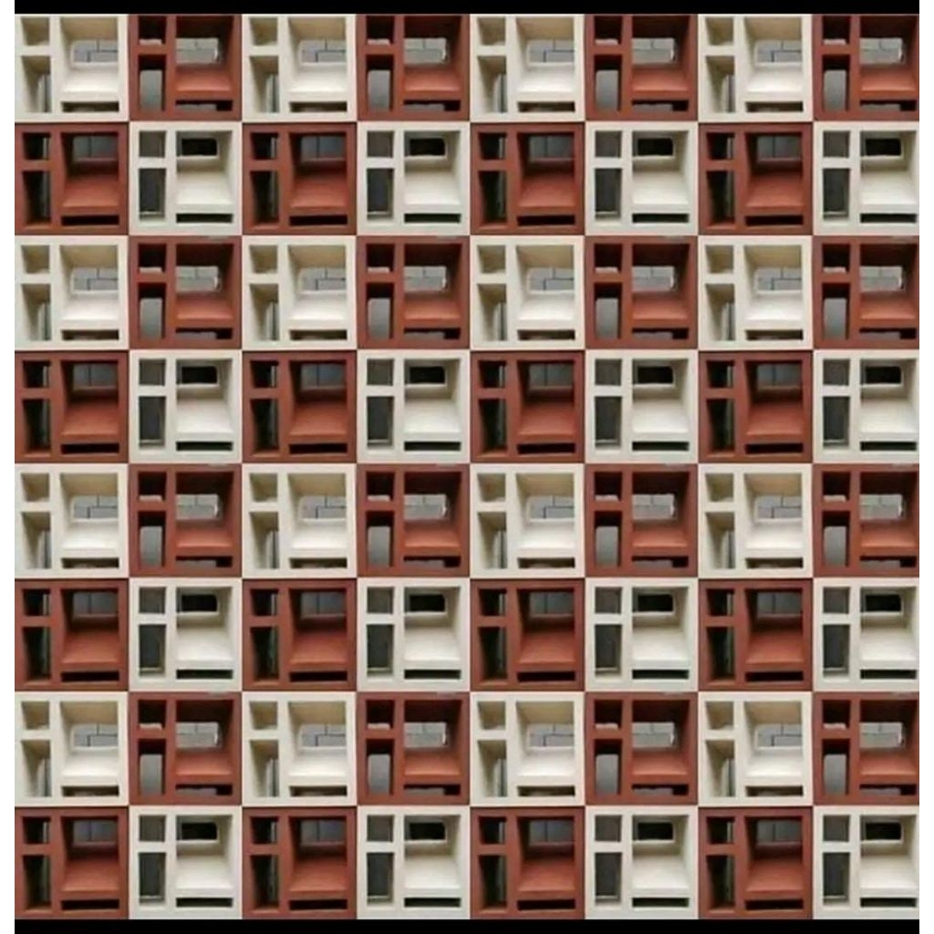 Roster beton minimalis, roster beton modern,Roster tempel,roster minimalis,ventilasi udara, Lubang a