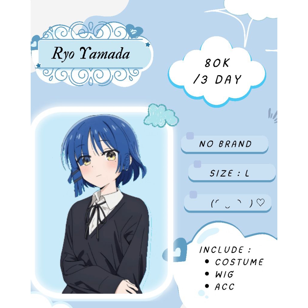 Rental Costume Cosplay Ryo Yamada