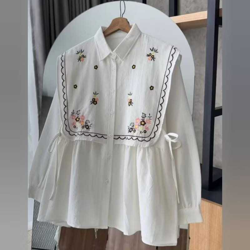 Promo Blouse Narika / Kemeja wanita bordir bunga / kemeja bordir jumbo / Narika Blouse bordir / blou