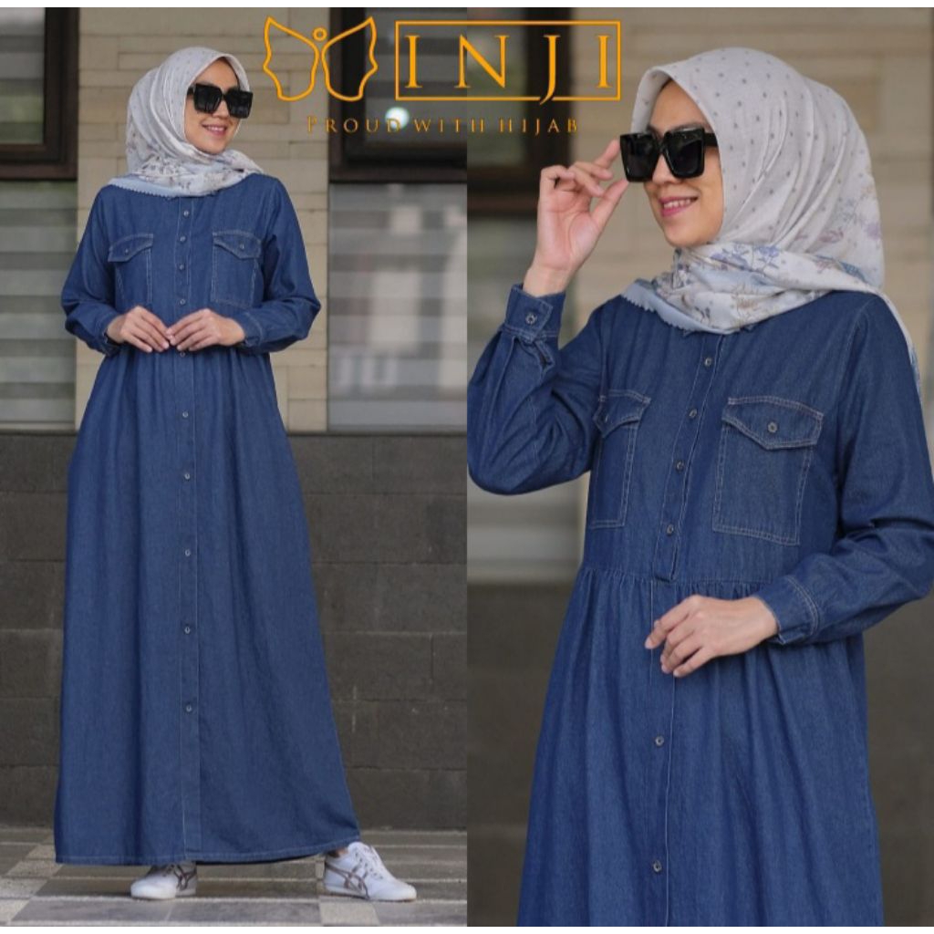 ZARA DRESS DENIM ORIGINAL BY INJI (BEST SELLER)