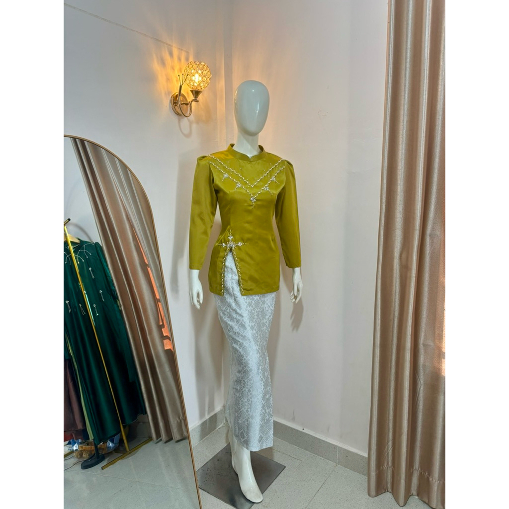 Jasmine set songket kurung melayu wanita modern mewah gamis pesta terviral