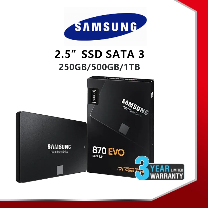 SAMSUNG Original SSD 870 EVO 250GB 500GB 1TB Internal Solid State Disk Hard Drive SATA3 2.5 6.0Gb/s 