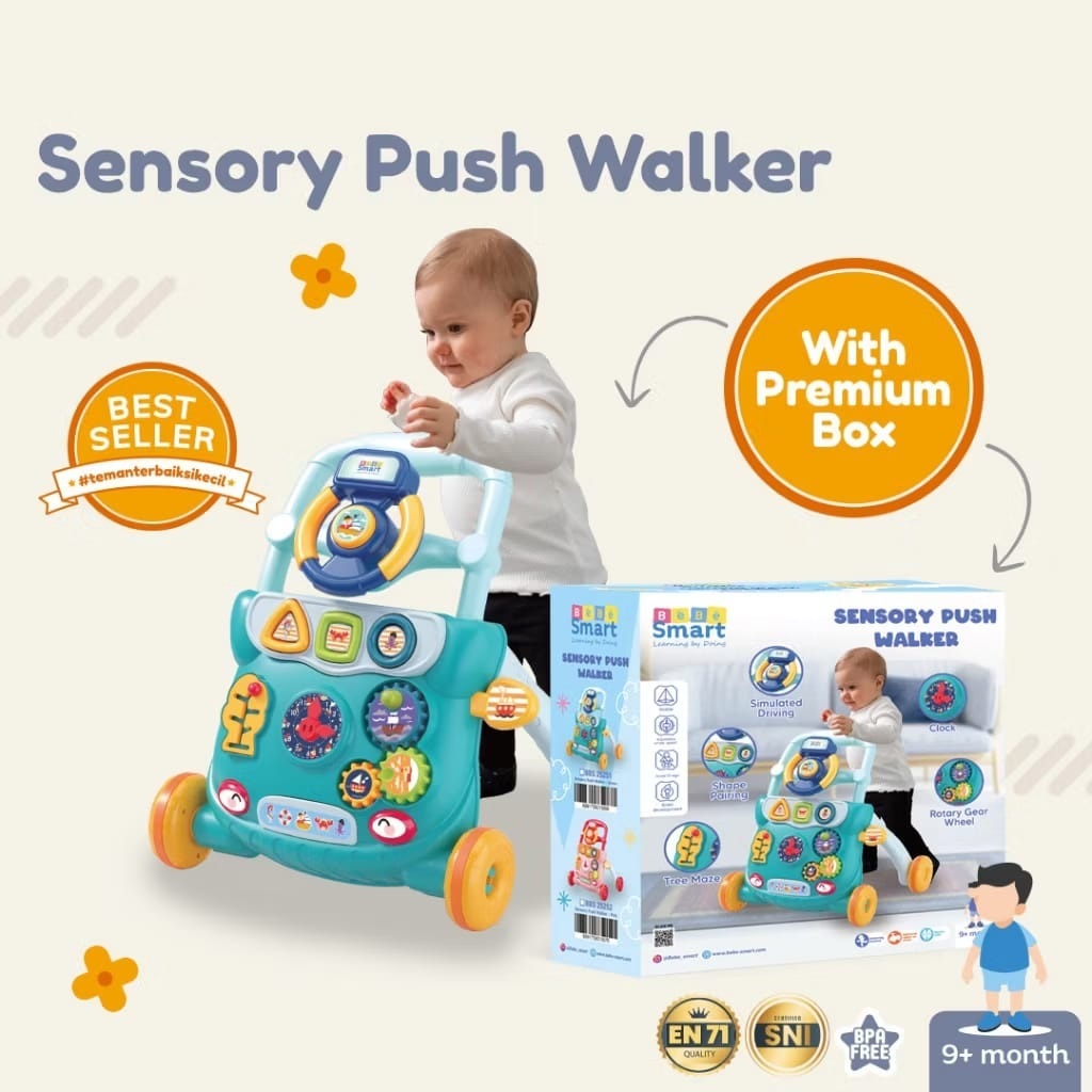 BEBE SMART Sensory Push Walker / Smart Baby Walker Push Walker