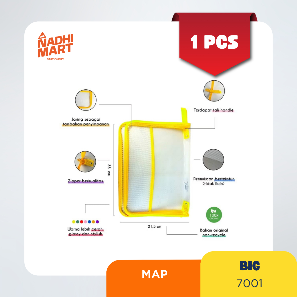 BIG MAP PLASTIK RESLETING 7001 ZIPPER BAG RESLETING