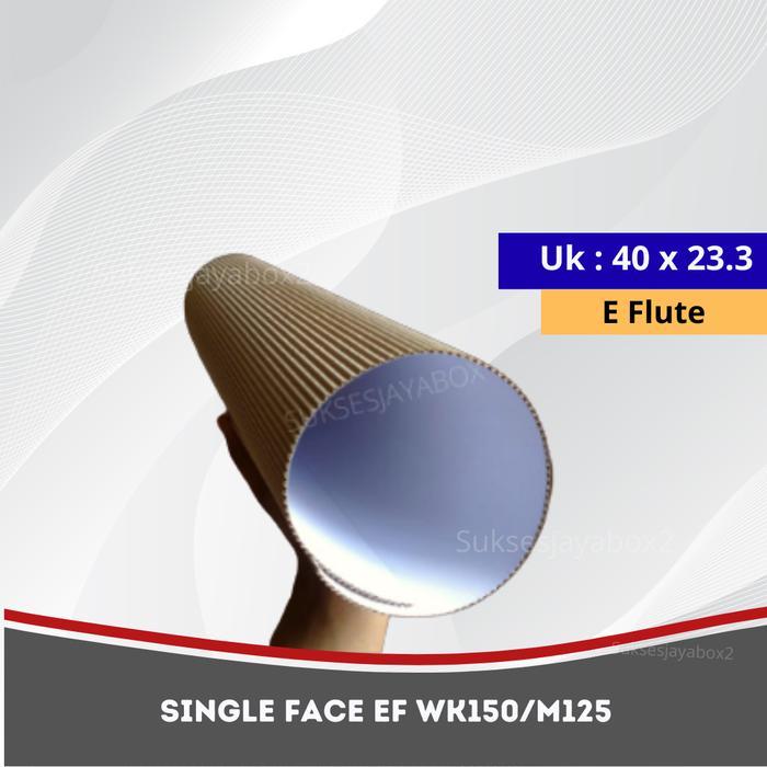 Kardus/Dus/Lembaran Single Face Karton Lembaran E Flute Putih Polos - 40x23.3 cm