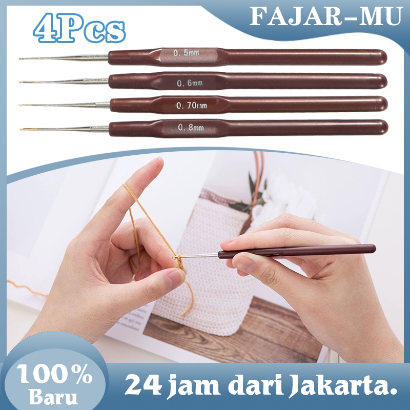 1 Set Isi 4 Pcs Jarum Gimbal Rajut Dreaddlocks Pen Tulip Songket / Dreadlocks Pen Tulip / Hakpen Tut